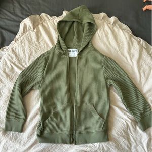 waffle knit hoodie